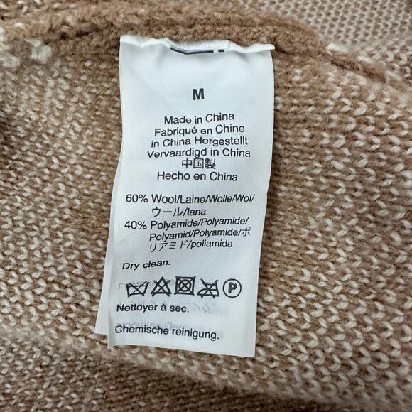 Madewell Minetta Sweater Coat in Buffalo Check Merino Wool | Beige Cream | SZ M - Picture 11 of 11